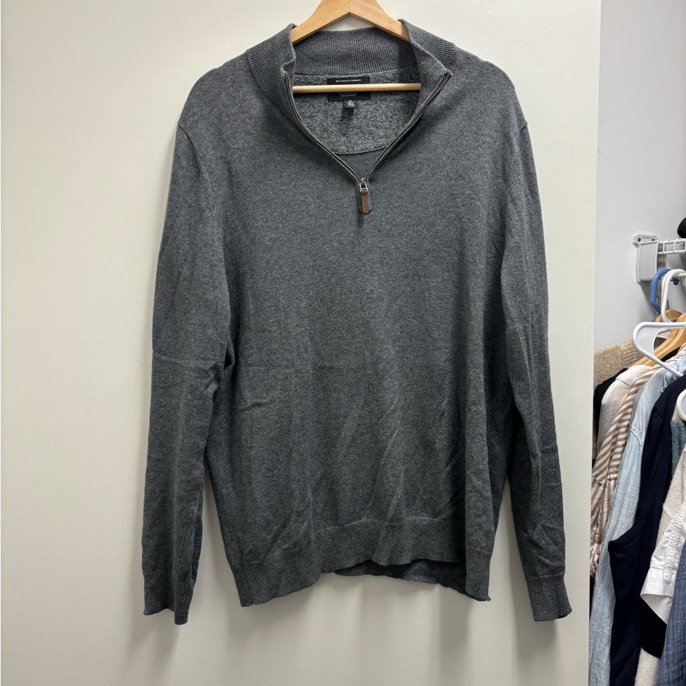 Nordstrom Mens charcoal grey quarter zip
